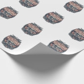 Patriotischer Schulbusfahrer Geschenkpapier (Ecke)