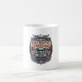 Patriotischer Schulbusfahrer Kaffeetasse (Mittel)