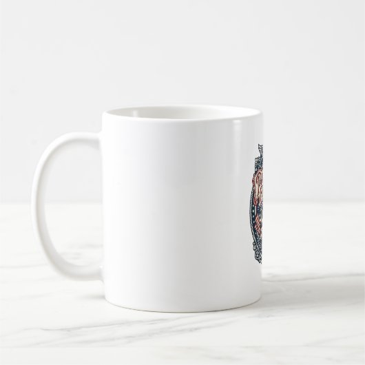 Patriotischer Schulbusfahrer Kaffeetasse (Links)