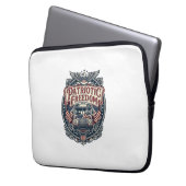 Patriotischer Schulbusfahrer Laptopschutzhülle (Vorderseite Links)