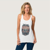 Patriotischer Schulbusfahrer Tank Top (Vorderseite Vollansicht)