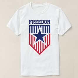 Patriotischer Schutzschild für das Emblem der Frei T-Shirt
