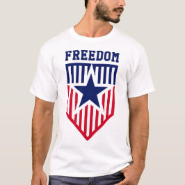 Patriotischer Schutzschild für das Emblem der Frei T-Shirt