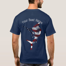 Patriotischer Segelfisch-T - Shirt