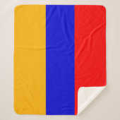Patriotischer Sherpa-Blanket mit armenischer Flagg Sherpadecke (Vorderseite)
