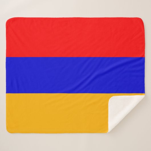 Patriotischer Sherpa-Blanket mit armenischer Flagg Sherpadecke (Vorderseite (Horizontal))