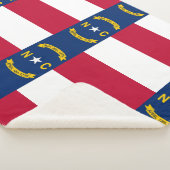 Patriotischer Sherpa-Blanket mit North Carolina-Fl Sherpadecke (3/4)