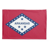 Patriotischer Single Pillowcase Fahne Arkansas, US Kissenbezug (Rückseite)