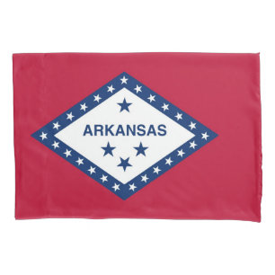 Patriotischer Single Pillowcase Fahne Arkansas, US Kissenbezug