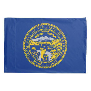 Patriotischer Single Pillowcase Fahne von Nebraska Kissenbezug