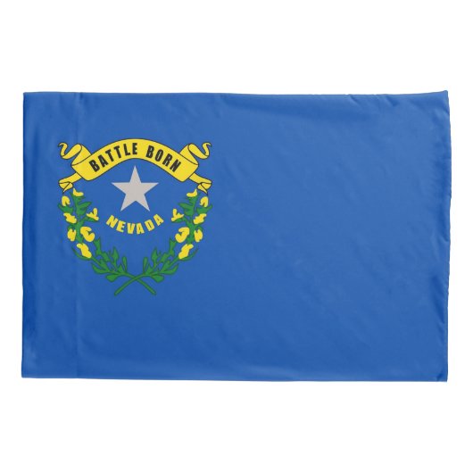 Patriotischer Single Pillowcase Fahne von Nevada, Kissenbezug (Rückseite)