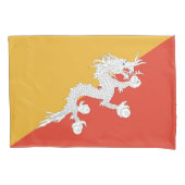 Patriotischer Single Pillowcase Flagge Bhutans Kissenbezug (Vorderseite)