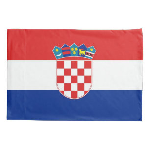 Patriotischer Single Pillowcase Flagge Kroatiens Kissenbezug