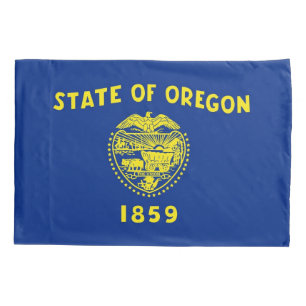 Patriotischer Single Pillowcase Flagge Oregon, USA Kissenbezug