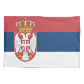 Patriotischer Single Pillowcase Flagge Serbiens Kissenbezug (Rückseite)