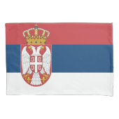Patriotischer Single Pillowcase Flagge Serbiens Kissenbezug (Vorderseite)