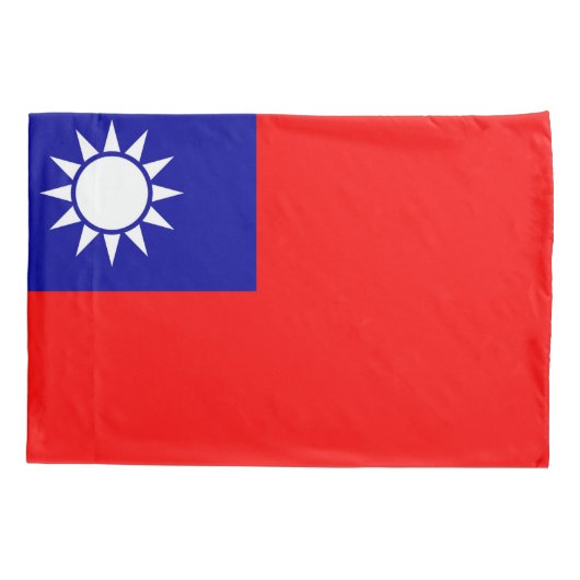 Patriotischer Single Pillowcase Flagge Taiwans Kissenbezug (Rückseite)