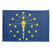 Patriotischer Single Pillowcase Flagge von Indiana Kissenbezug (Rückseite)