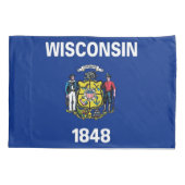 Patriotischer Single Pillowcase Flagge Wisconsin, Kissenbezug (Rückseite)