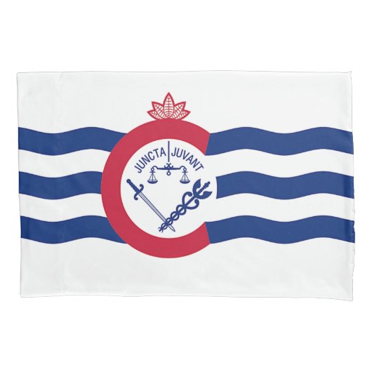 Patriotischer Single Pillowcase mit Cincinnati-Fla Kissenbezug (Vorderseite)