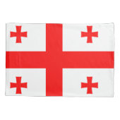 Patriotischer Single Pillowcase mit georgischer Fl Kissenbezug (Rückseite)