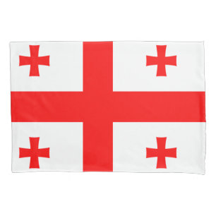 Patriotischer Single Pillowcase mit georgischer Fl Kissenbezug