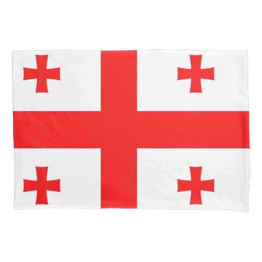 Patriotischer Single Pillowcase mit georgischer Fl Kissenbezug (Vorderseite)