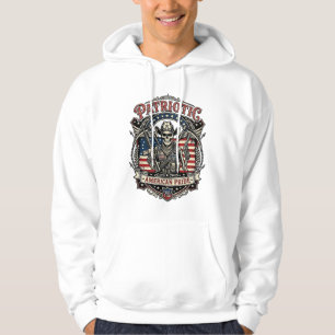 Patriotischer Skelett-Cowboy Dunkler Patriot-Skele Hoodie