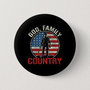Patriotischer Soldat USA-Flagge Armee Vereinigte S Button