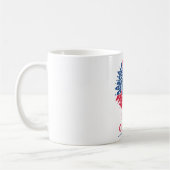 Patriotischer Sonnenblumenblume Amerikanische Unab Kaffeetasse (Links)