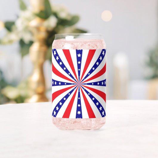 Patriotischer Sonnenstrahl Dosenglas (Insitu (Hochzeit))