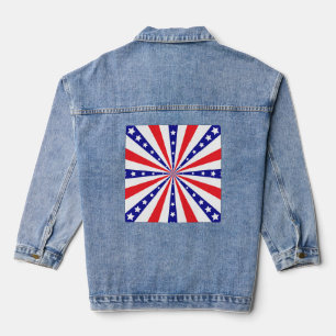 Patriotischer Sonnenstrahl Jeansjacke