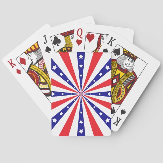 Patriotischer Sonnenstrahl Spielkarten (Rückseite)