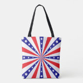 Patriotischer Sonnenstrahl Tasche (Rückseite)