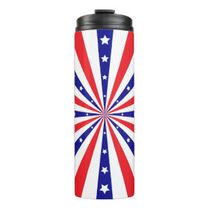 Patriotischer Sonnenstrahl Thermosbecher
