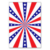 Patriotischer Sonnenstrahl Tischnummer (Rückseite)