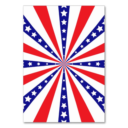 Patriotischer Sonnenstrahl Tischnummer (Vorderseite)