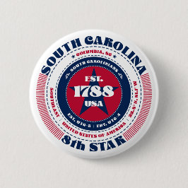 Patriotischer South Carolina Circle mit Staat Deta Button