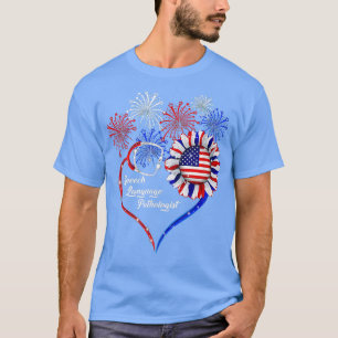 Patriotischer Sprachpathologe am 4. Juli  T-Shirt