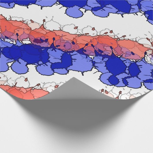 Patriotischer Spritzer Geschenkpapier (Ecke)