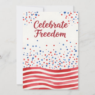 Patriotischer Spruch Feiern Sie Freiheit USA Unabh Feiertagskarte