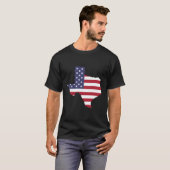 Patriotischer Staat der US-amerikanischen Flagge f T-Shirt (Vorne ganz)