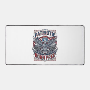 Patriotischer Stahl Road Guardian Biker Road Freed Schreibtischunterlage