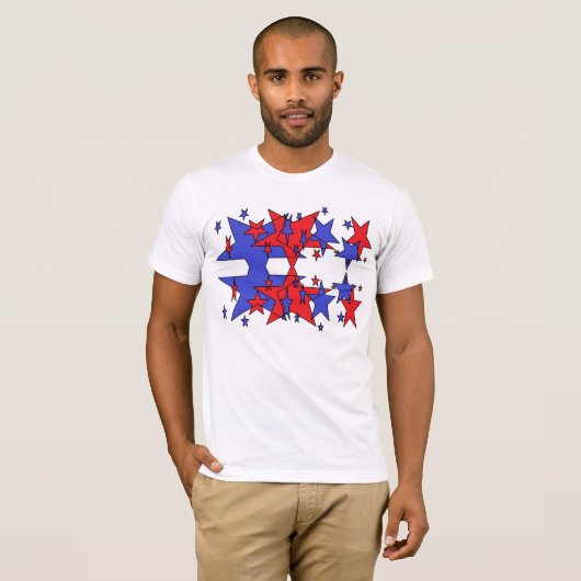 patriotischer Star-T - Shirt (Vorne ganz)