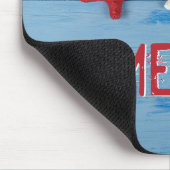 Patriotischer Starfish mit amerikanischer Flagge Mousepad (Ecke)