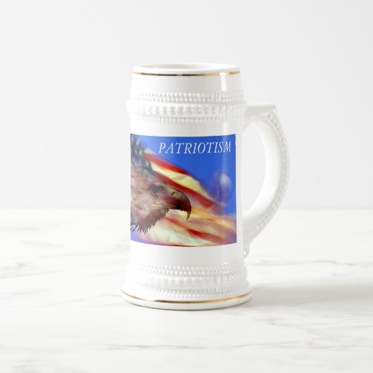 Patriotischer Stein Bierglas (VorderseiteRechts)