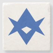 Patriotischer Steinuntersetzer mit der Flagge von  (Vorderseite)