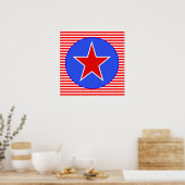 patriotischer Stern 2 Poster (Küche)