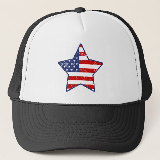 Patriotischer Stern Truckerkappe (Vorderseite)