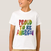 Patriotischer Stolz in lebhaften Farben T-Shirt (Vorderseite)